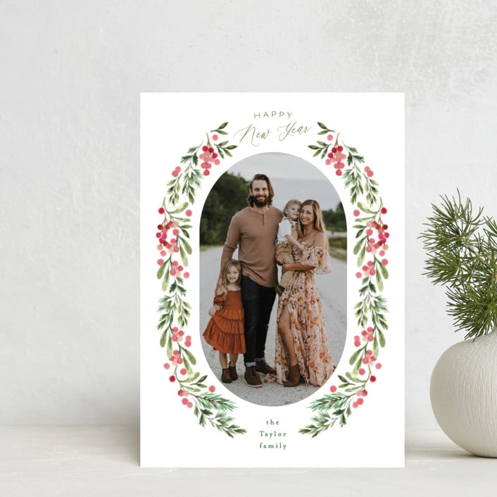 "Christmas Blessing Branches" - Holiday Cards in Gumdrop by Alethea and Ruth - Front