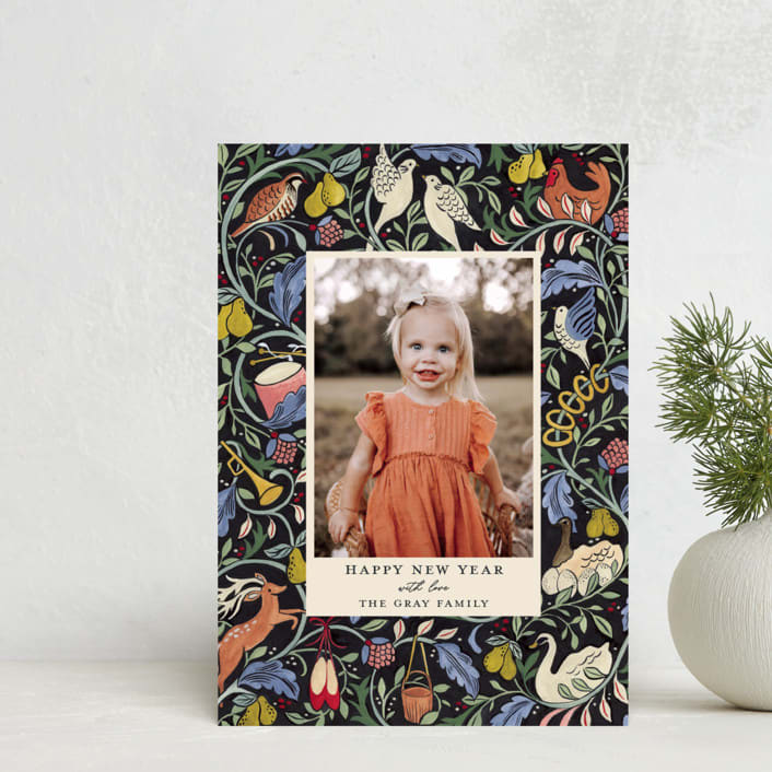"12 days of christmas" - Holiday Cards in Blue Spruce by Sarah Knight - Front