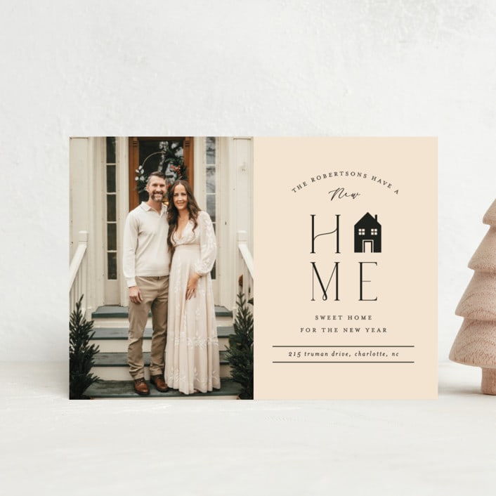 "Home Sweet Home" - Holiday Cards in Ink by Mansi Verma - Front