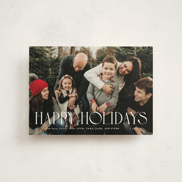 "Tipografia" - Holiday Cards in Sugar by Olivia Raufman - Front