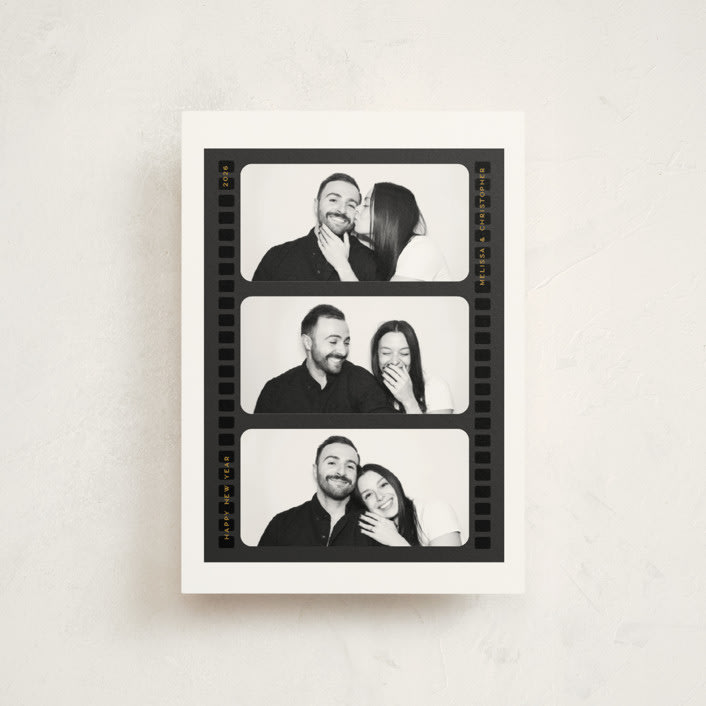 "Vintage Film" - Holiday Cards in Noir by Christie Garcia - Front