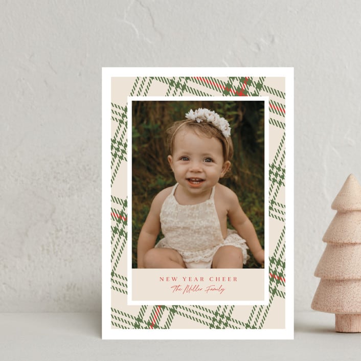 "Tartan Plaid" - Holiday Cards in Christmas Morning by Megan Cash - Front