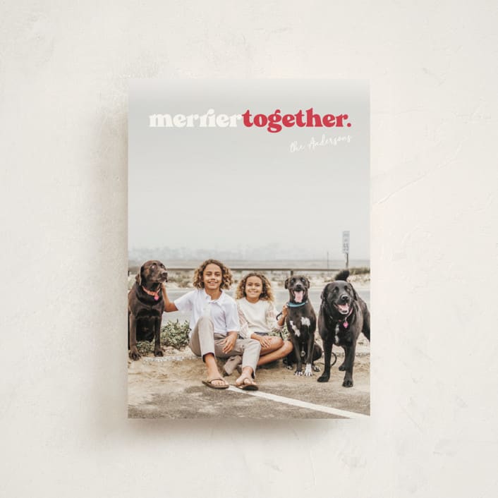 "Togetherness" - Holiday Cards in Santa Suit by Carrie ONeal - Front