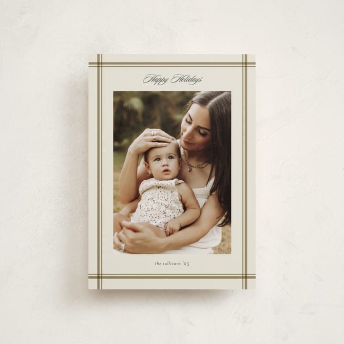 "Elegant overlap" - Holiday Cards in Golden by Stacey Meacham - Front