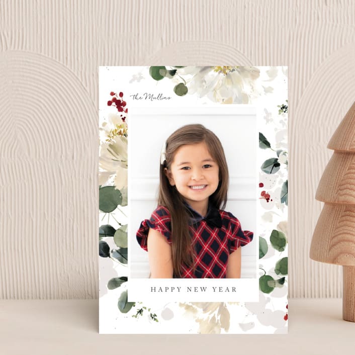 "Winter Gardens" - Holiday Cards in Snow by Kelly Ventura - Front