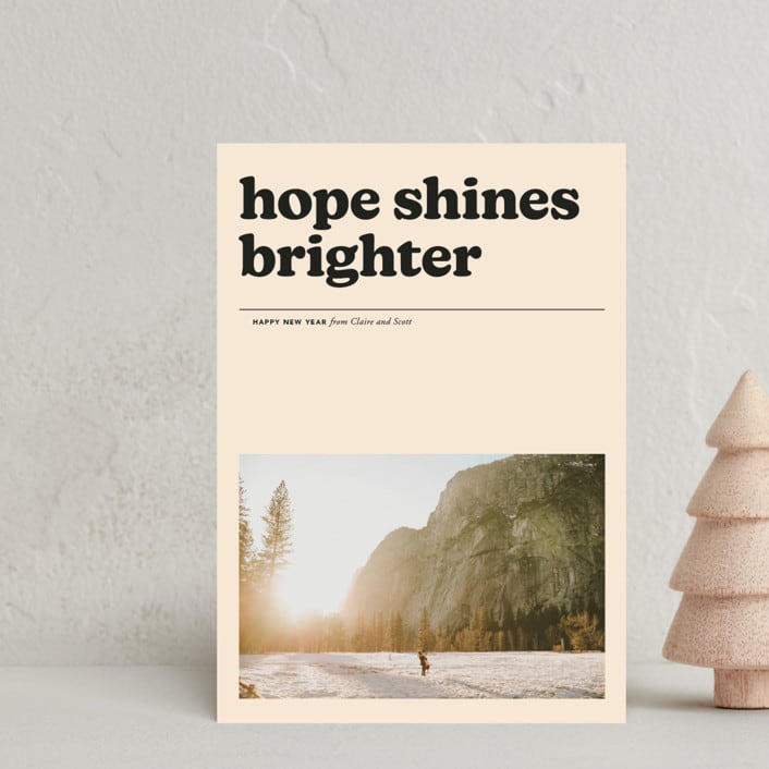 "headline" - Holiday Cards in Champagne by Annie Clark - Front