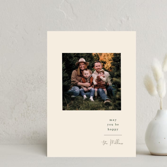 "Bounty of Blessings" - Holiday Cards in Cream by Baumbirdy - Front