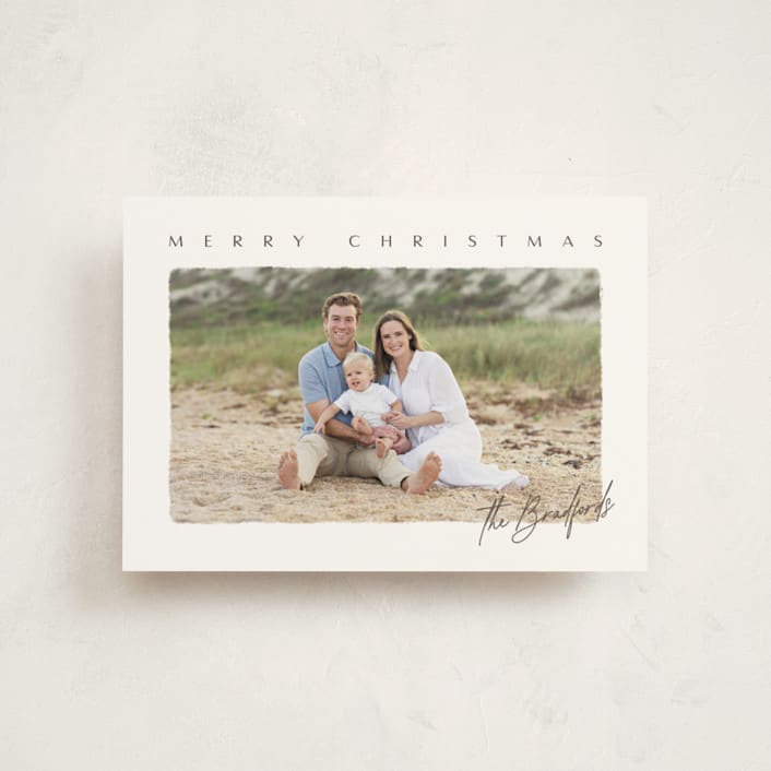 "Merry & Minimal" - Holiday Cards in Pinecone by Ekko Studio - Front