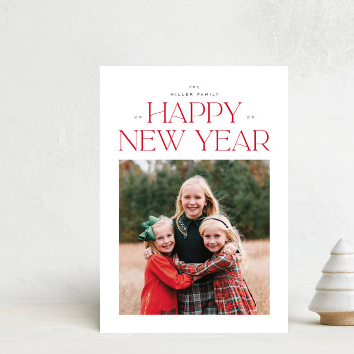 "Happy Days" - Holiday Cards in Candy Cane by Jennifer Postorino - Front