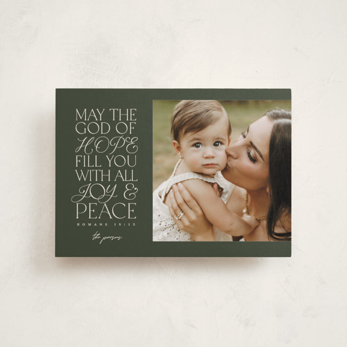 "Filled With Love" - Holiday Cards in Fir by Pink House Press - Front