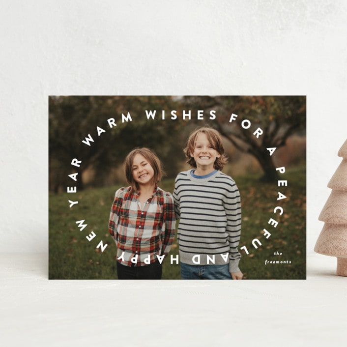 "Holly Jolly and Merry" - Holiday Cards in Marshmallow by Angela Garrick - Front