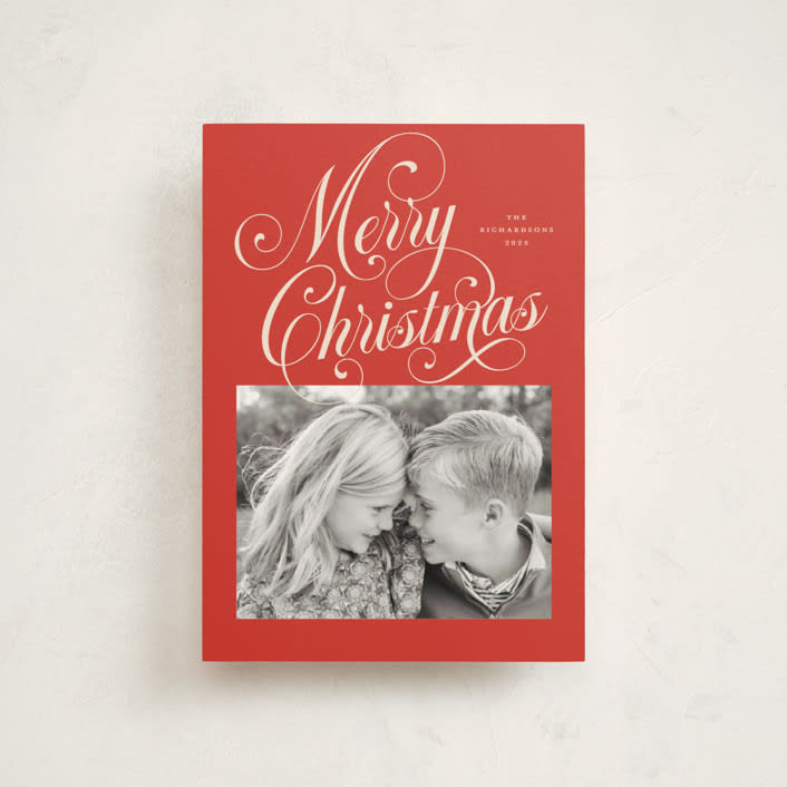 "Peppermint Twist" - Holiday Cards in Candy Apple by Jessica Williams - Front