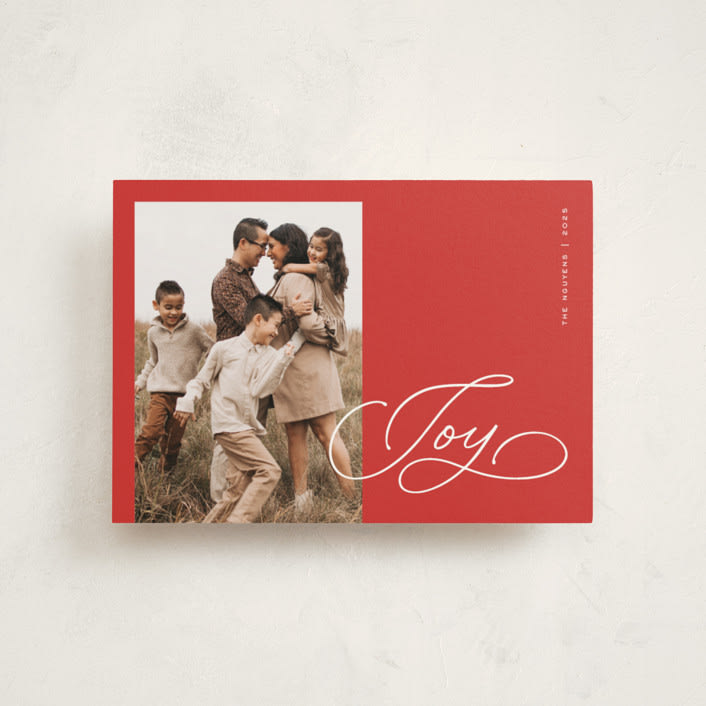 "Pure joy" - Holiday Cards in Peppermint by Michelle Taylor - Front