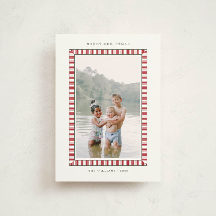 "Favorite Frame" - Holiday Cards in Boughs of Holly by Alston Foster - Front