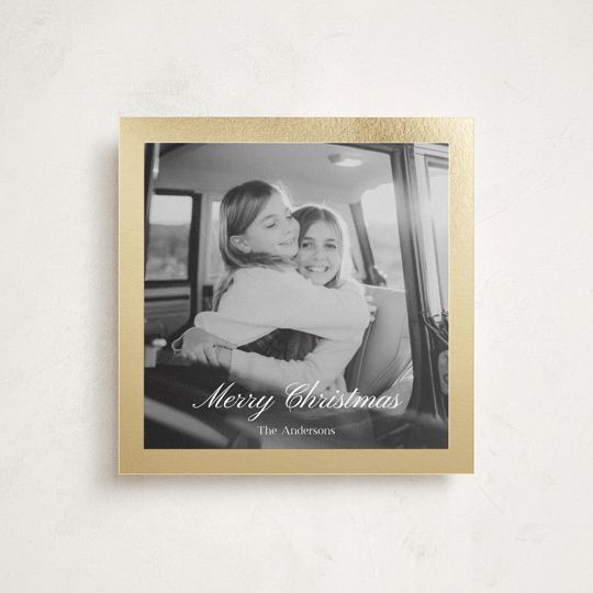 "Luxe Frame" - Holiday Cards in Starlight by Cass Loh - Front
