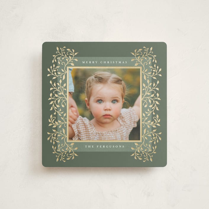 "Laurel" - Holiday Cards in Sage by Tamara Hilje - Front