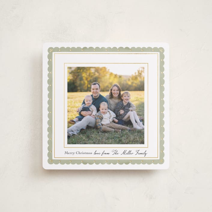 "Modern Cottage" - Holiday Cards in Olive by Elly - Front