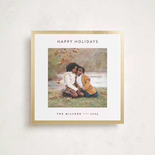"square" - Holiday Cards in Charcoal by JoAnn Jinks - Front