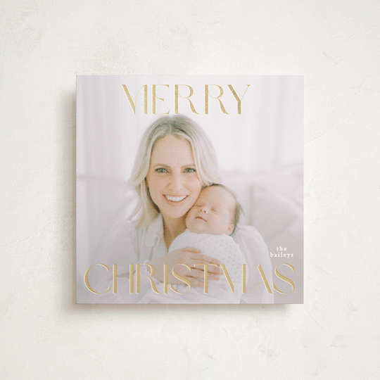 "Merry Squary" - Holiday Cards in Snowflake by Angela Thompson - Front