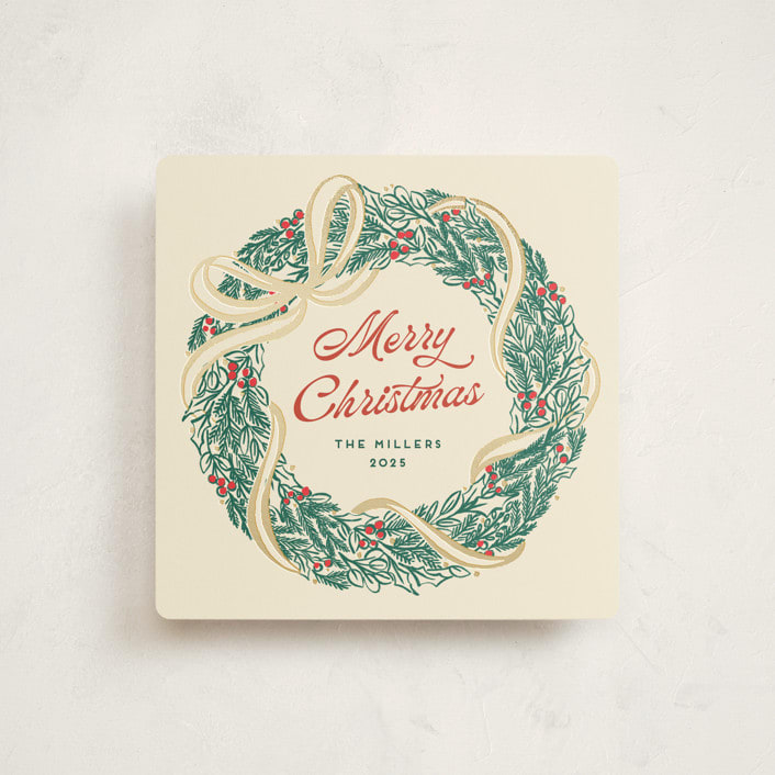 "Lia" - Holiday Cards in Pine by Pati Cascino - Front