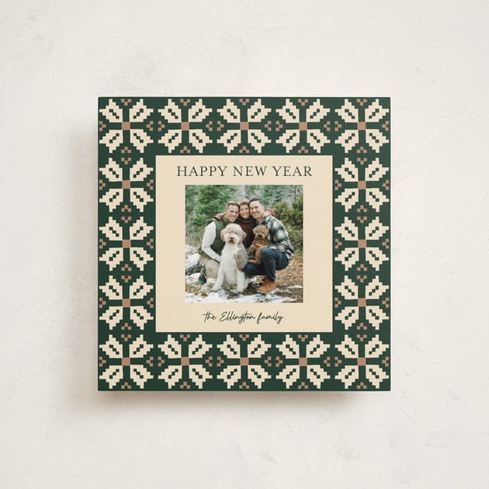 "Woven Joy" - Holiday Cards in Forest by Alisa Galitsyna - Front