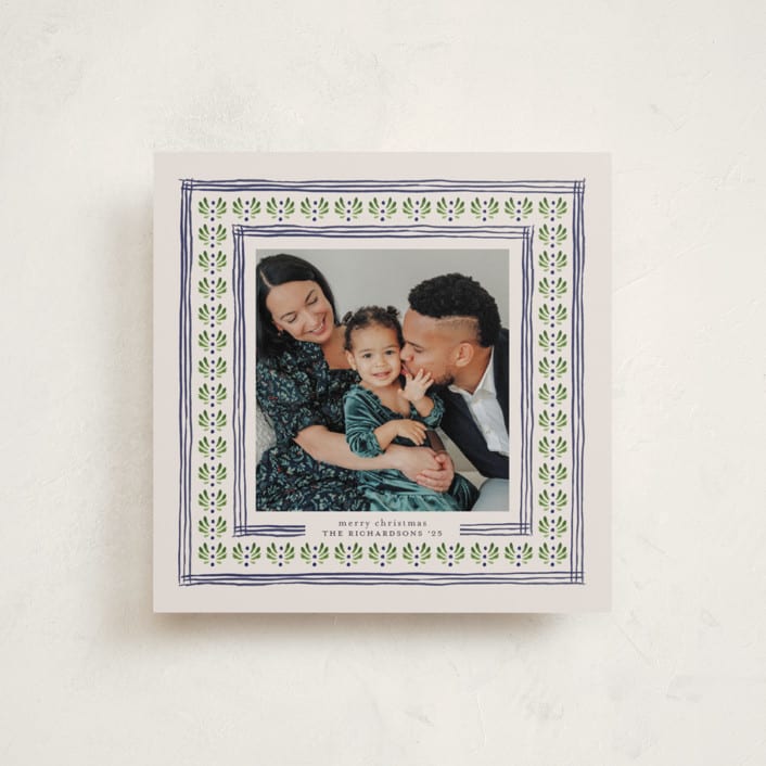 "Little Details" - Holiday Cards in Navy by Claudia Orengo - Front