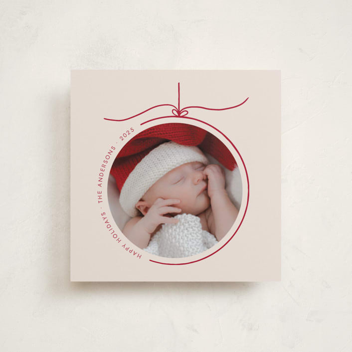 "Crystal" - Holiday Cards in Buttercream by Jelena Vuletic - Front
