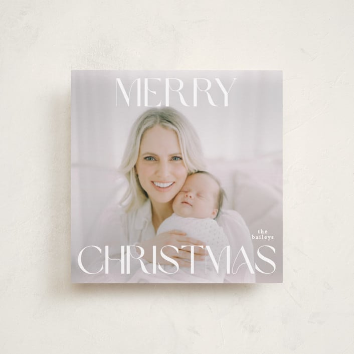 "Merry Squary" - Holiday Cards in Snowflake by Angela Thompson - Front