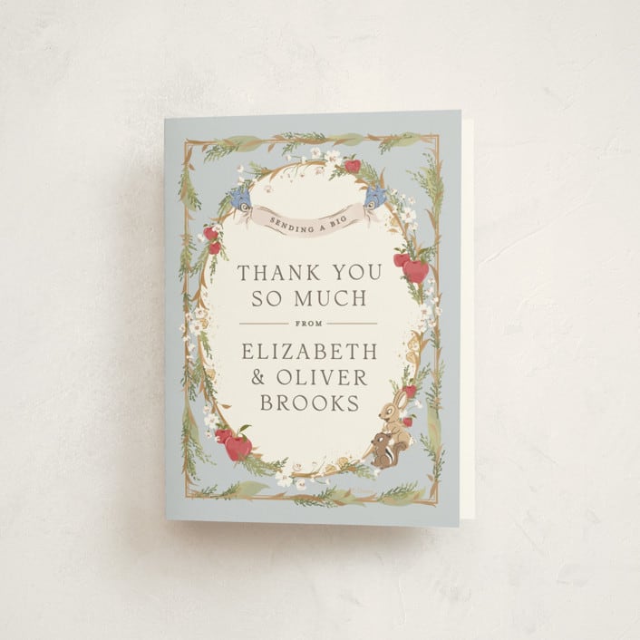 "Disney's Snow White Someday" - Baby Shower Thank You Cards in Blue Skies by Erin L. Wilson - Front
