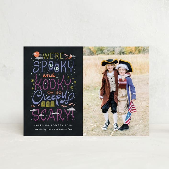 "Spooky Kooky Creepy Scary" - Halloween Cards in Ghoulish by Ashley DeMeyere - Front