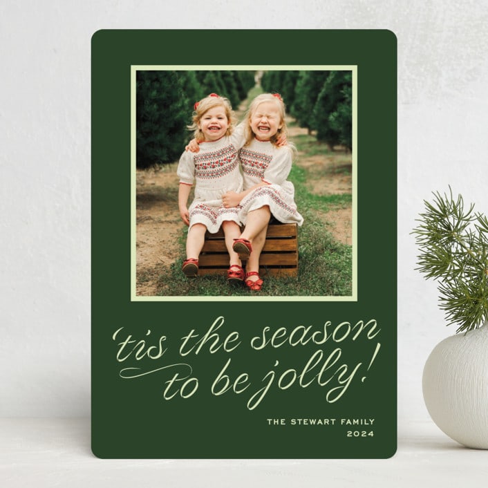 "cotillion" - Holiday Cards in Evergreen by Megan Davis - Front