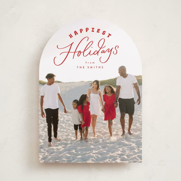 "Paisley" - Holiday Cards in Candied Apple by Everett Paper Goods - Front