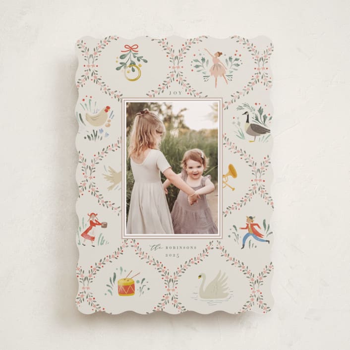 "Twelfth Day of Christmas" - Holiday Cards in Ivory by Hannah Williams - Front