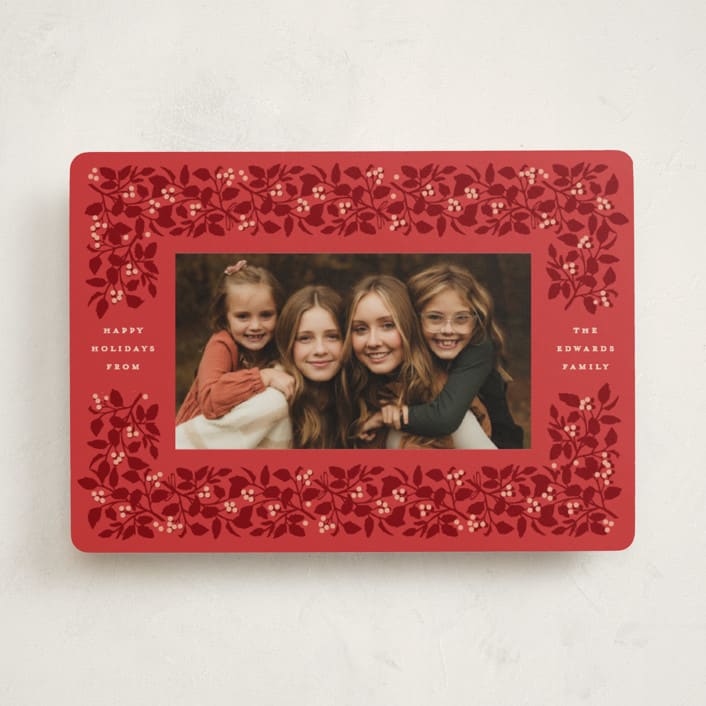 "Bramble" - Holiday Cards in Holiday Red by Olivia Kanaley Inman - Front