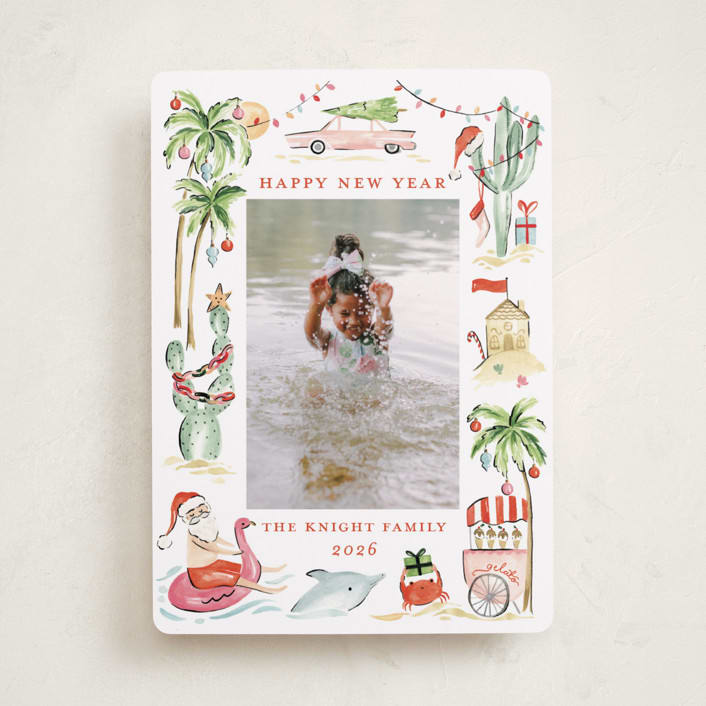 "Warmest Wishes" - Holiday Cards in Red Crab by Sarah Knight - Front