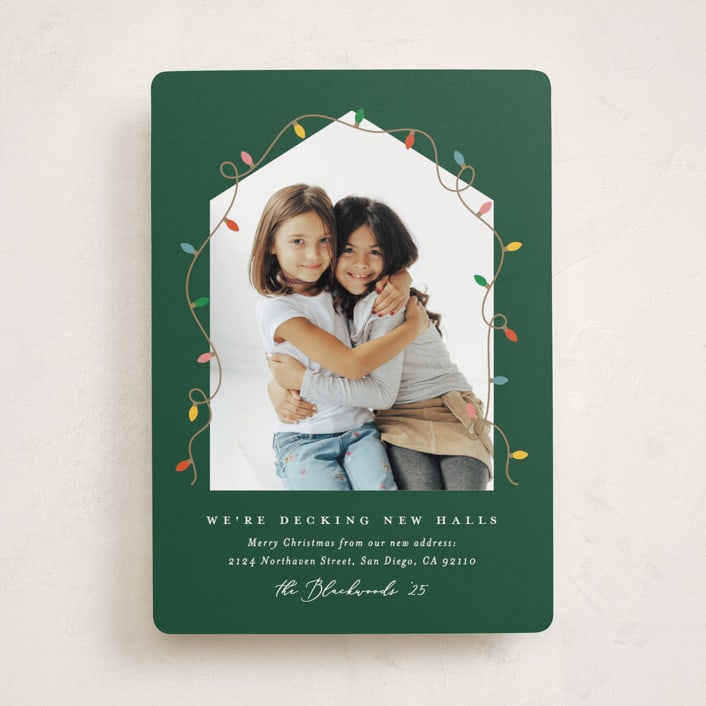 "Christmas Move" - Holiday Cards in Juniper by Erica Krystek - Front