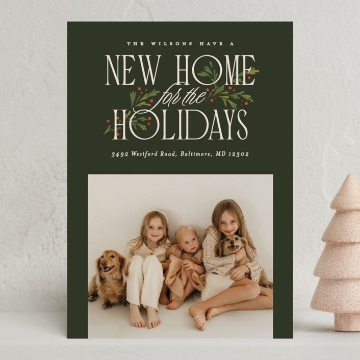 "Hearth Garland" - Holiday Cards in Evergreen by Erin L. Wilson - Front