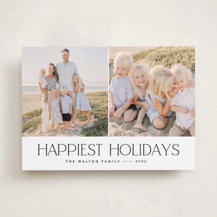 "serif" - Holiday Cards in Charcoal by JoAnn Jinks - Front