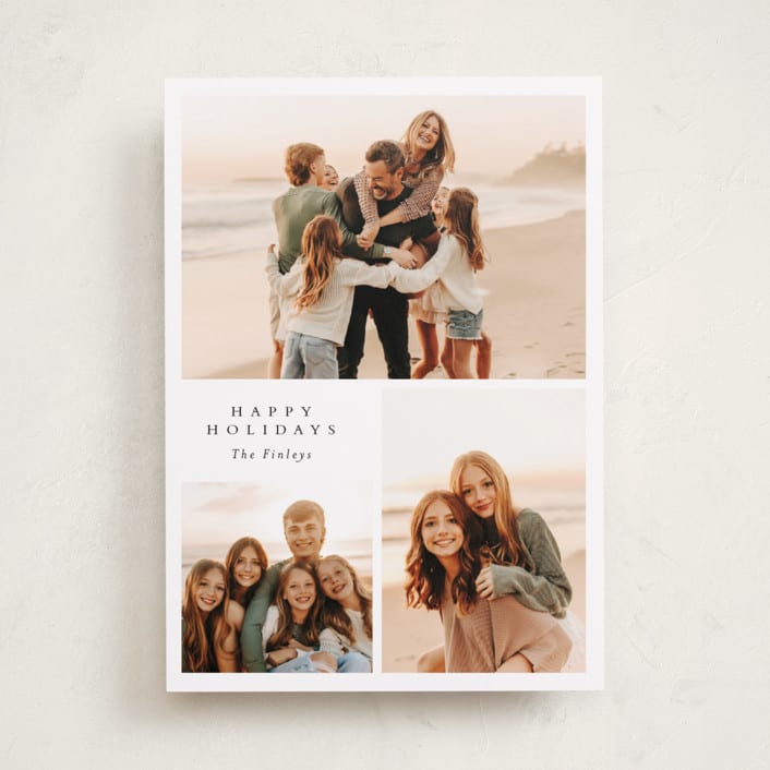 "happy trio" - Holiday Cards in Snowflake by Angela Thompson - Front