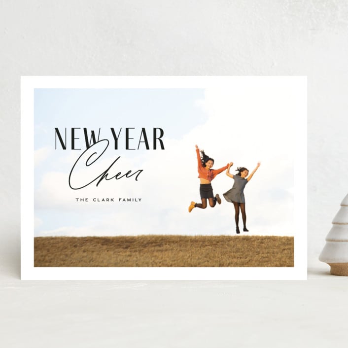 "Simply Typographic" - Holiday Cards in Noir by Jessica Corliss - Front