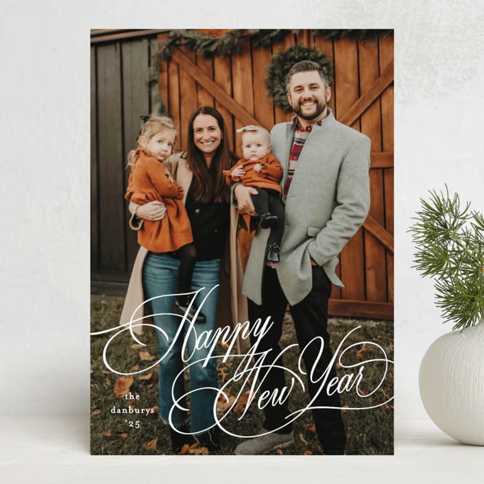 "Glide" - Holiday Cards in Snowfall by Jennifer Postorino - Front