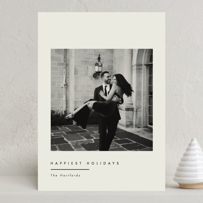 "Hartford" - Holiday Cards in Latte by Carolyn Nicks - Front