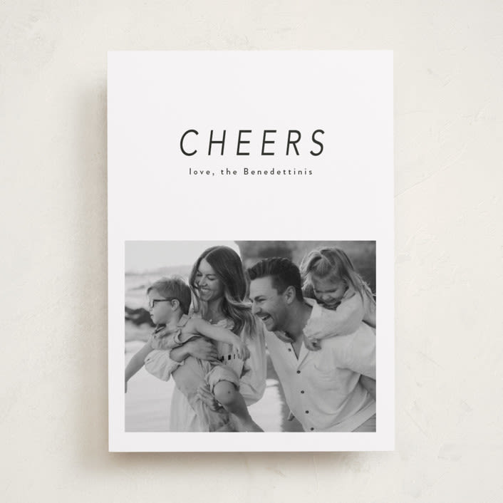 "Aera" - Holiday Cards in Charcoal by Lucrecia Caporale - Front