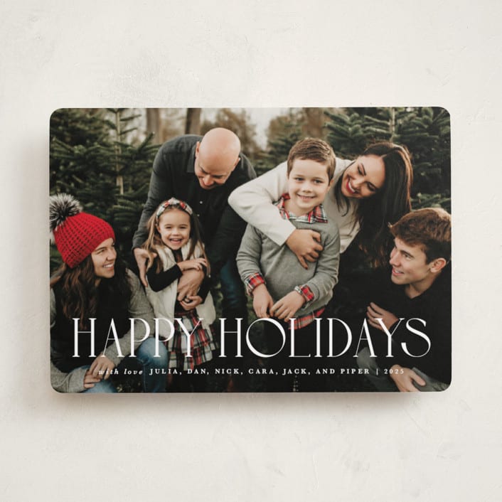 "Tipografia" - Holiday Cards in Sugar by Olivia Raufman - Front