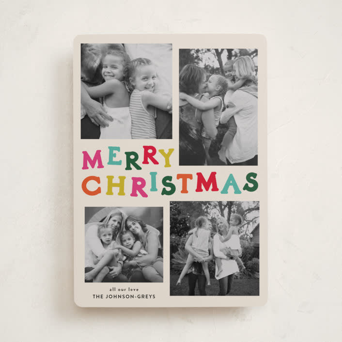 "Color Coded Spirit" - Holiday Cards in Bright by Inkblot Design - Front