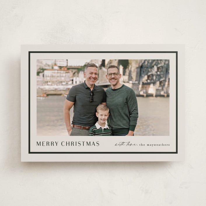 "simple border" - Holiday Cards in Ivory by Stacey Meacham - Front