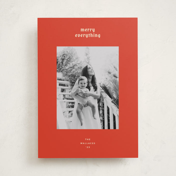"hued mat" - Holiday Cards in Persimmon by Carrie Moradi - Front