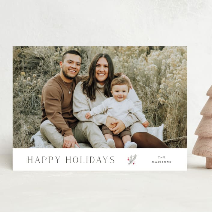 "bough" - Holiday Cards in Wreath by Pixel and Hank - Front