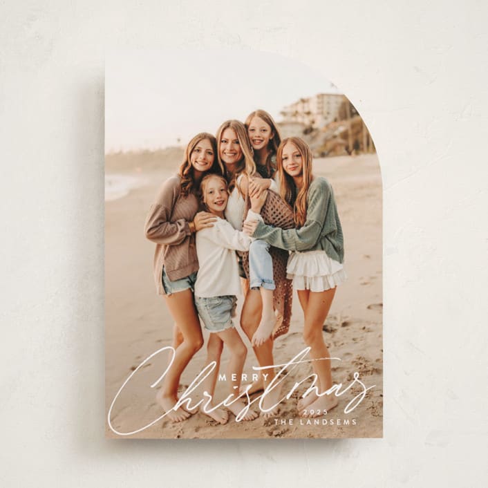 "Fresh Greeting" - Holiday Cards in Snowfall by Charter Oaks Creative - Front