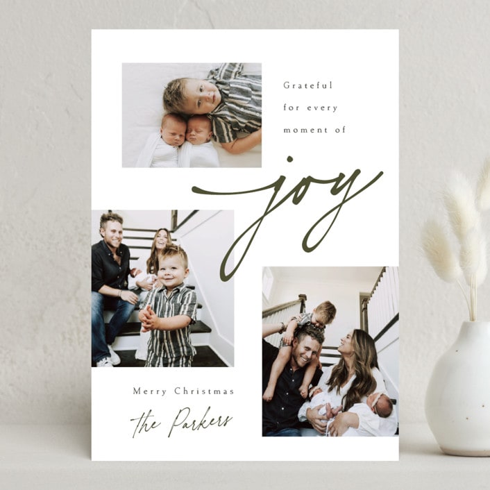 "Little Moments of Joy" - Holiday Cards in Snow by Robert and Stella - Front